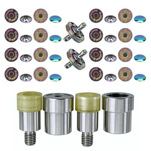 Trimming Shop Magnetverschlüsse in Regenbogenfarben, 14 mm, mit Befestigungsschablone, Set für selbstgemachte Taschen und Geldbörsen, Premium-Magnetverschlüsse für Leder, Näh- und Bastelprojekte Trimming Shop Magnetverschlüsse in Regenbogenfarben, 14 mm, mit Befestigungsschablone, Set für selbstgemachte Taschen und Geldbörsen, Premium-Magnetverschlüsse für Leder, Näh- und Bastelprojekte von Trimming Shop