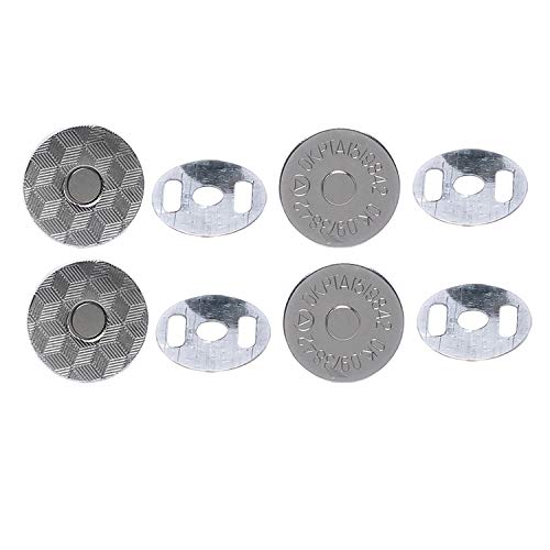 Trimming Shop Magnetverschluss Metall Druckknopf Verschluss 2 Unterlegscheiben für DIY Kleidung, Handwerk, Geldbörsen, Ledermantel, Handtaschenherstellung, metall, Silber (18mm), 18 mm von Trimming Shop