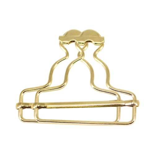 Trimming Shop Metall Dungaree Schnallen Clip Verbindungen Für Strumpfhalter,Hand Beutel,Jacken, Overalls, Riemen, Kinder Latzhose, DIY Bekleidung (45mm) - Gold, 2pcs von Trimming Shop