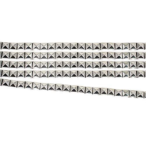 Trimming Shop Metall-Pyramiden-Nieten, 1 Reihe, Hot Fix, Nagelkopf, Mesh-Spitze, zum Aufbügeln, Dekoration, Bastelprojekt, Modezubehör, 1 m, 8 mm, Gunmetal, Metall, Silber, 8 mm Trimming Shop Metall-Pyramiden-Nieten, 1 Reihe, Hot Fix, Nagelkopf, Mesh-Spitze, zum Aufbügeln, Dekoration, Bastelprojekt, Modezubehör, 1 m, 8 mm, Gunmetal, Metall, Silber, 8 mm von Trimming Shop