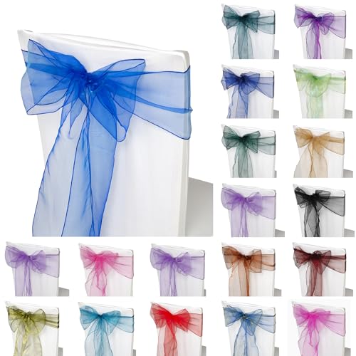Trimming Shop Organza-Schärpen für Stuhlhussen, Hochzeit, Bankett, Geburtstag, Event-Dekoration, 17cm x 280cm, Königsblau, 25 Stück Trimming Shop Organza-Schärpen für Stuhlhussen, Hochzeit, Bankett, Geburtstag, Event-Dekoration, 17cm x 280cm, Königsblau, 25 Stück von Trimming Shop