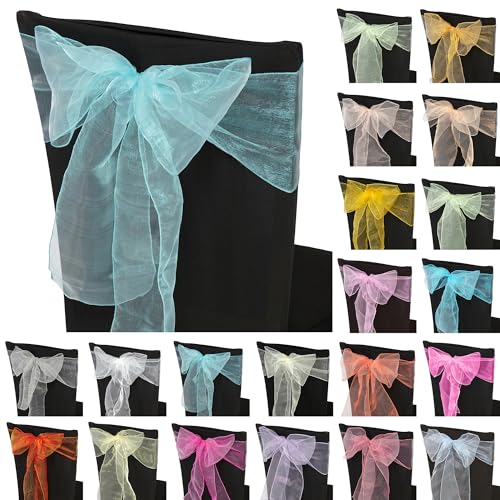 Trimming Shop Organza-Stuhlschärpen, für die Hochzeit, breite Schleife, vollere Stuhl-Dekoration, für Geburtstage, Partys, Events., Helltürkis, 25 Trimming Shop Organza-Stuhlschärpen, für die Hochzeit, breite Schleife, vollere Stuhl-Dekoration, für Geburtstage, Partys, Events., Helltürkis, 25 von Trimming Shop