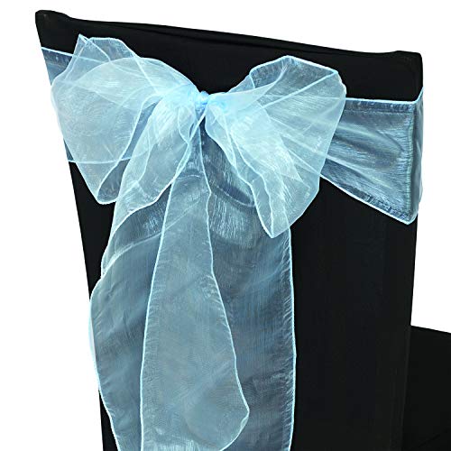 Trimming Shop Organza-Stuhlschärpen, für die Hochzeit, breite Schleife, vollere Stuhl-Dekoration, für Geburtstage, Partys, Events., babyblau, 25 Trimming Shop Organza-Stuhlschärpen, für die Hochzeit, breite Schleife, vollere Stuhl-Dekoration, für Geburtstage, Partys, Events., babyblau, 25 von Trimming Shop