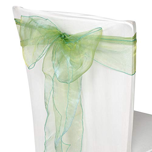 Trimming Shop Organza-Stuhlschärpen, für die Hochzeit, breite Schleife, vollere Stuhl-Dekoration, für Geburtstage, Partys, Events., grün, 25 Trimming Shop Organza-Stuhlschärpen, für die Hochzeit, breite Schleife, vollere Stuhl-Dekoration, für Geburtstage, Partys, Events., grün, 25 von Trimming Shop