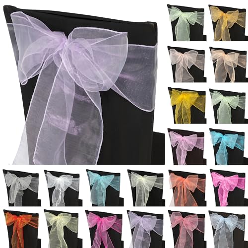Trimming Shop Organza-Stuhlschärpen, für die Hochzeit, breite Schleife, vollere Stuhl-Dekoration, für Geburtstage, Partys, Events., hellviolett, 25 Trimming Shop Organza-Stuhlschärpen, für die Hochzeit, breite Schleife, vollere Stuhl-Dekoration, für Geburtstage, Partys, Events., hellviolett, 25 von Trimming Shop
