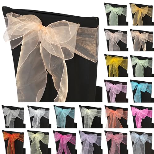 Trimming Shop Organza-Stuhlschärpen, für die Hochzeit, breite Schleife, vollere Stuhl-Dekoration, für Geburtstage, Partys, Events., pfirsich, 25 Trimming Shop Organza-Stuhlschärpen, für die Hochzeit, breite Schleife, vollere Stuhl-Dekoration, für Geburtstage, Partys, Events., pfirsich, 25 von Trimming Shop