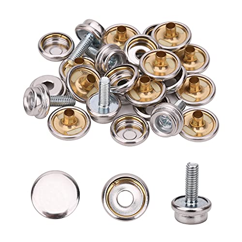 Trimming Shop Packung mit 50 Maschinenschrauben-Druckknöpfen, Druckknöpfe mit Schraube, 12 mm Schraubverschlüsse für Wohnwagen, Markisen, Sofas, Sitze, Bootsplanen, Maschinenplanen, 15 mm Trimming Shop Packung mit 50 Maschinenschrauben-Druckknöpfen, Druckknöpfe mit Schraube, 12 mm Schraubverschlüsse für Wohnwagen, Markisen, Sofas, Sitze, Bootsplanen, Maschinenplanen, 15 mm von Trimming Shop