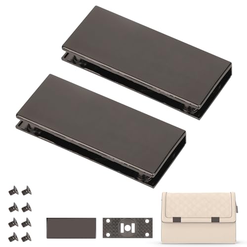 Trimming Shop Rechteckige Magnetkanten-Verschlussplatten – Metallplattenverschluss mit Schrauben, Geldbörsenrandverschlussplatte, Taschen-Hardware, Gurtband-Endstopper, Taschenherstellungszubehör Trimming Shop Rechteckige Magnetkanten-Verschlussplatten – Metallplattenverschluss mit Schrauben, Geldbörsenrandverschlussplatte, Taschen-Hardware, Gurtband-Endstopper, Taschenherstellungszubehör von Trimming Shop