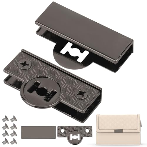 Trimming Shop Rechteckige Metallkantenplattenabdeckungen für Magnetverschlussverschluss mit Schrauben, Geldbörsenrandschlossplatte, Taschenriemenverschluss, Taschenverschluss-Hardware, Gunmetal, 2 Trimming Shop Rechteckige Metallkantenplattenabdeckungen für Magnetverschlussverschluss mit Schrauben, Geldbörsenrandschlossplatte, Taschenriemenverschluss, Taschenverschluss-Hardware, Gunmetal, 2 von Trimming Shop