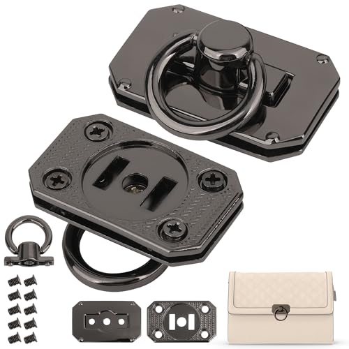 Trimming Shop Rechteckiges Taschenkantenplattengehäuse mit D-Ring-Griff für Magnetverschluss, rechteckiges Schnallengehäuse für Handtaschen, Geldbörsen und Lederwaren, Gunmetal, 2 Stück Trimming Shop Rechteckiges Taschenkantenplattengehäuse mit D-Ring-Griff für Magnetverschluss, rechteckiges Schnallengehäuse für Handtaschen, Geldbörsen und Lederwaren, Gunmetal, 2 Stück von Trimming Shop