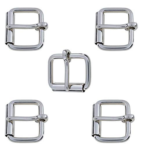 Trimming Shop Schnallenriemen aus Messing, mit einer Zinke, für Schuhe, Taschen, Gepäck, Rucksack, Kleidungszubehör, Lederwaren, 25 mm, silberfarben, 5 Stück Trimming Shop Schnallenriemen aus Messing, mit einer Zinke, für Schuhe, Taschen, Gepäck, Rucksack, Kleidungszubehör, Lederwaren, 25 mm, silberfarben, 5 Stück von Trimming Shop