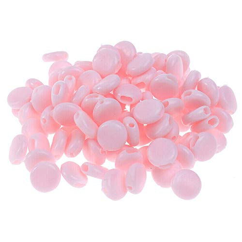 Trimming Shop Silikon-Kordelstopper mit verstellbarem Verschluss, rutschfest und langlebig, für elastische Kordelzug-Ohrseile, Gesichtsabdeckung (9,5 mm, Babyrosa, 50 Stück) von Trimming Shop