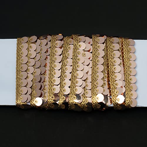Trimming Shop Spiegel-Spitzenband, dekorative Bordüre, Applikation, zum Nähen, Basteln, Verzieren, Hochzeitskleider, Modekleidung, Roségold, 13 mm breit, 4 m Trimming Shop Spiegel-Spitzenband, dekorative Bordüre, Applikation, zum Nähen, Basteln, Verzieren, Hochzeitskleider, Modekleidung, Roségold, 13 mm breit, 4 m von Trimming Shop