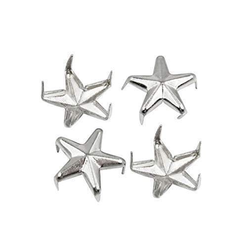 Trimming Shop Star Studs Krallennieten, dekorative Handpressenspitzen, Nailhead Punk, zum Basteln, Scrapbooking, Gothic- und Mode-Zubehör, 15 mm, Silber, 50 Stück Trimming Shop Star Studs Krallennieten, dekorative Handpressenspitzen, Nailhead Punk, zum Basteln, Scrapbooking, Gothic- und Mode-Zubehör, 15 mm, Silber, 50 Stück von Trimming Shop