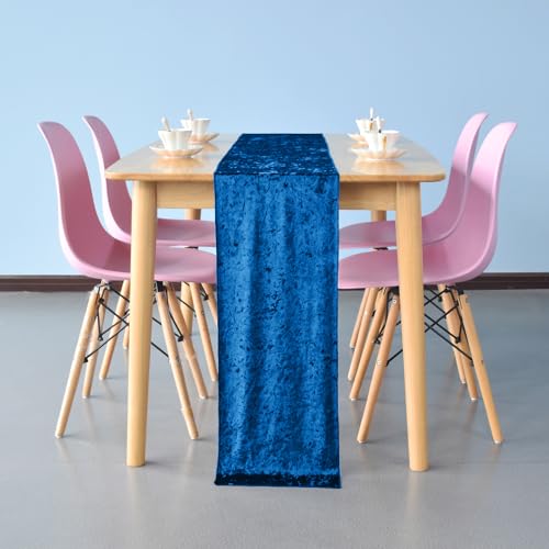 Trimming Shop Tischläufer aus Pannesamt, 33 x 274 cm, Königsblau, waschbar, weicher Stoff, Glitzer, Tischläufer für Hochzeit, Bankett, Küche, Geburtstag, Urlaub, Dinner-Party-Dekoration, 10 Stück Trimming Shop Tischläufer aus Pannesamt, 33 x 274 cm, Königsblau, waschbar, weicher Stoff, Glitzer, Tischläufer für Hochzeit, Bankett, Küche, Geburtstag, Urlaub, Dinner-Party-Dekoration, 10 Stück von Trimming Shop