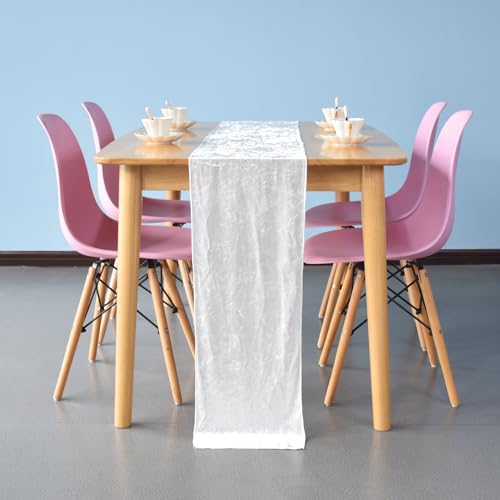 Trimming Shop Tischläufer aus Pannesamt, 33 x 274 cm, elfenbeinfarben, waschbar, weicher Stoff, glitzernd, Tischläufer für Hochzeit, Bankett, Küche, Geburtstag, Urlaub, Dinner-Party-Dekoration, 1 Trimming Shop Tischläufer aus Pannesamt, 33 x 274 cm, elfenbeinfarben, waschbar, weicher Stoff, glitzernd, Tischläufer für Hochzeit, Bankett, Küche, Geburtstag, Urlaub, Dinner-Party-Dekoration, 1 von Trimming Shop