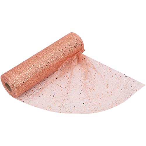 Trimming Shop Tüllstoff mit Pailletten auf Rolle und Tüll, 11 Zoll x 27 Meter, für DIY-Tutu-Rock, Hochzeitsdekoration, Weihnachtsbaum, Geschenkverpackung, Partydekoration, Roségold Trimming Shop Tüllstoff mit Pailletten auf Rolle und Tüll, 11 Zoll x 27 Meter, für DIY-Tutu-Rock, Hochzeitsdekoration, Weihnachtsbaum, Geschenkverpackung, Partydekoration, Roségold von Trimming Shop