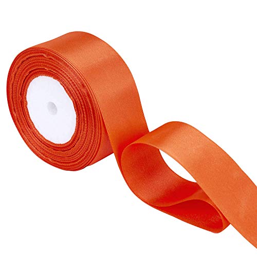 Trimming Shop Vollband, orange, 25 mm x 25 m, doppelseitiges Satin, bunt, 100% Polyester, zum Verpacken, Dekorieren, Basteln und Basteln, maschinenwaschbar Trimming Shop Vollband, orange, 25 mm x 25 m, doppelseitiges Satin, bunt, 100% Polyester, zum Verpacken, Dekorieren, Basteln und Basteln, maschinenwaschbar von Trimming Shop