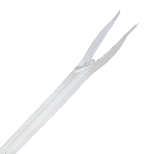 YKK verdeckter Nylon-Reißverschluss, weiß, unsichtbarer Reißverschluss, geschlossenes Ende, mittelschwer und langlebig, Näh-Reißverschluss für Abendgarderobe, Nähen, Handwerk, Kleidung, Kissenbezug, YKK verdeckter Nylon-Reißverschluss, weiß, unsichtbarer Reißverschluss, geschlossenes Ende, mittelschwer und langlebig, Näh-Reißverschluss für Abendgarderobe, Nähen, Handwerk, Kleidung, Kissenbezug, von Trimming Shop