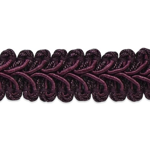 Trims by The Yard Alice Classic Woven Braid Trim 1/2 Zoll vielseitige Borte zum Nähen, waschbare Zierborte für Kostüme, Wohnkultur, Polster, 20-Yard-Schnitt, Aubergine von Trims by the Yard