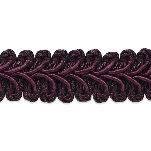 Trims by The Yard Alice Classic Woven Braid Trim 1/2 Zoll vielseitige Borte zum Nähen, waschbare Zierborte für Kostüme, Wohnkultur, Polster, 20-Yard-Schnitt, Aubergine von Trims by the Yard