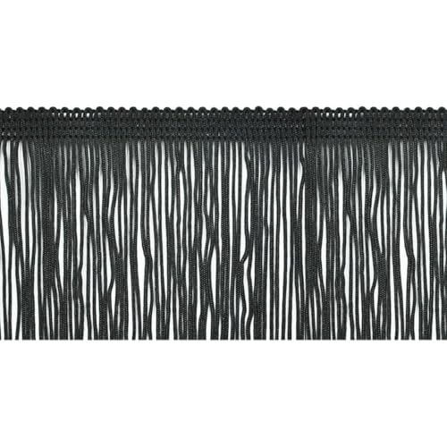 Trims by the Yard 5 Yards of 2" Chainette Fringe Trim 4,5 m 5,1 cm Fransenborte, Polyester, schwarz, 15 von Trims by the Yard