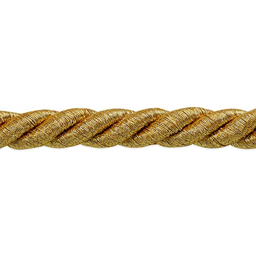 Trims by the Yard Noel gedrehte Kordel, 0,64 cm, Metallic-Gold, 9,1 m Schnitt) von Trims by the Yard