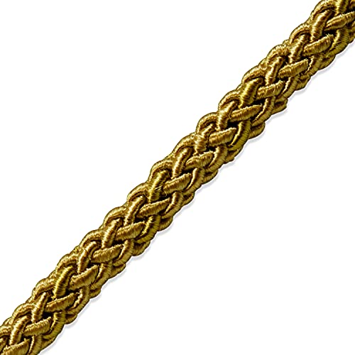 Trims by the Yard Sophia geflochtene Kordel, 6 mm, goldfarben, 20 Meter Schnitt von Trims by the Yard