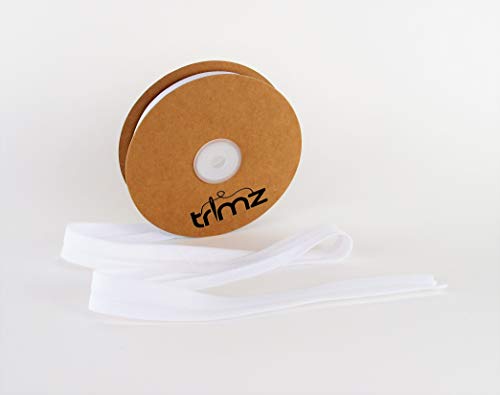 Trimz, Schrägband, 100% Baumwolle, 20/10 / 10 mm x 20 m, Weiß Trimz, Schrägband, 100% Baumwolle, 20/10 / 10 mm x 20 m, Weiß von Trimz