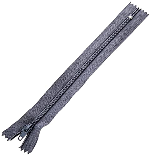 Trimz 18 cm Grauer Einwegreißverschluss mit 4 mm Zähnen, 1 Stück, Polyester, 44 Trimz 18 cm Grauer Einwegreißverschluss mit 4 mm Zähnen, 1 Stück, Polyester, 44 von Trimz