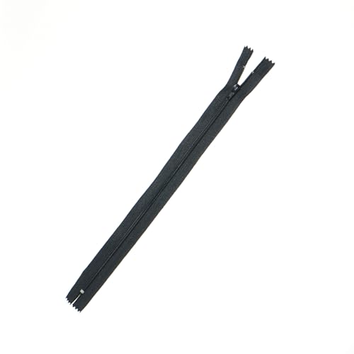 Trimz 45 cm (~ 45,7 cm) One Way Ende Reißverschluss mit 4 mm Zähne x 1PCE, Polyester, Schwarz, 45 x 4 x 1 cm von Trimz