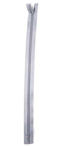 Trimz 60 cm, Grauer Einwege-Endanschlag-Reißverschluss mit 4 mm Zähnen, 1 Stück, Polyester von Trimz