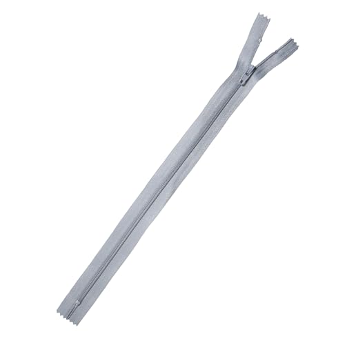 Trimz 60 cm, Grauer Einwege-Endanschlag-Reißverschluss mit 4 mm Zähnen, 1 Stück, Polyester Trimz 60 cm, Grauer Einwege-Endanschlag-Reißverschluss mit 4 mm Zähnen, 1 Stück, Polyester von Trimz