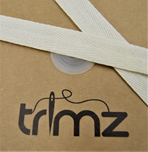 Trimz Band aus 100% Baumwolle, Fischgrätenmuster, Natur, 15 mm x 10 m Trimz Band aus 100% Baumwolle, Fischgrätenmuster, Natur, 15 mm x 10 m von Trimz