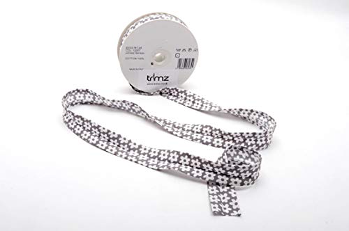 Trimz COL-12207 Schrägband, Baumwolle, weiß und grau, 25/5/5 mm Trimz COL-12207 Schrägband, Baumwolle, weiß und grau, 25/5/5 mm von Trimz