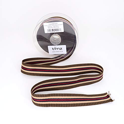 Trimz Gurtband, Hellbraun, Beige/Marineblau, 10 m x 30 mm Trimz Gurtband, Hellbraun, Beige/Marineblau, 10 m x 30 mm von Trimz