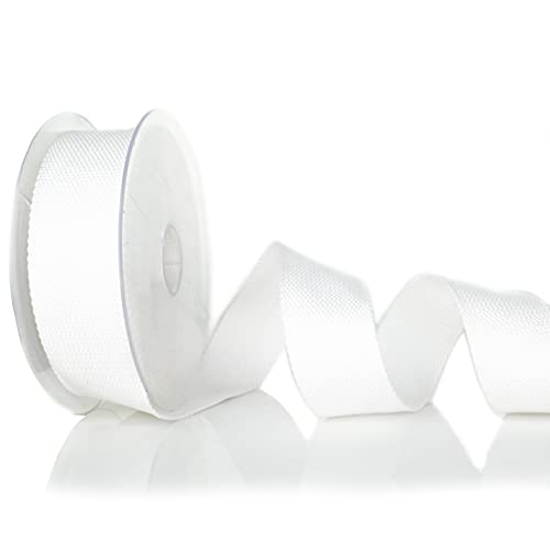 Trimz Trimz1905-5-40-34 Strapazierfähiges Baumwollgewebe, Baumwolle, weiß, 5m x 40mm, 5 Meter von Trimz