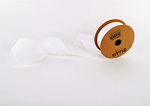 Trimz PG029WHT255R Ripsband, Polyester, weiß, 25mm x 5m, 5 Meter von Trimz
