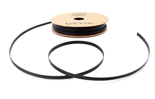 Trimz PG030BLK35W Ripsband, Polyester, Schwarz, 3mm x 5m, 5 Meter Trimz PG030BLK35W Ripsband, Polyester, Schwarz, 3mm x 5m, 5 Meter von Trimz
