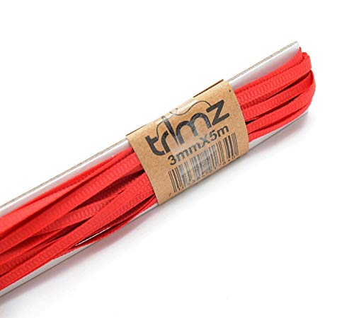 Trimz PG250RED35W Ripsband, rot, 3mm x 5m, 5 Meter von Trimz
