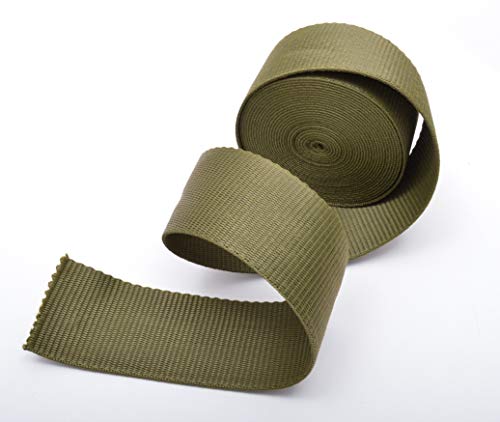 Trimz PP Web-50-olive-10m Gurtband, Polypropylen, olivgrün, 50mm x 10m von Trimz