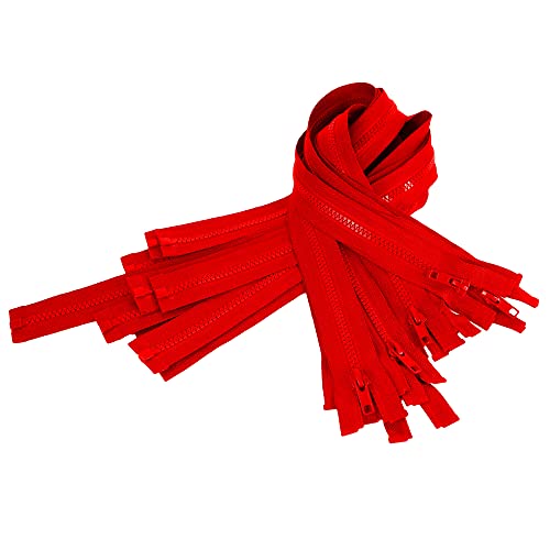 Trimz RVD6-60-820-10 Reißverschluss, rot, 60 cm von Trimz