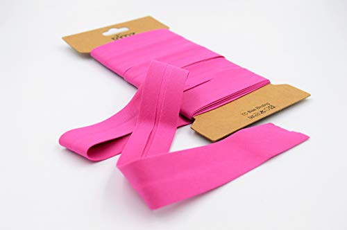 Trimz TCFUS255C Schrägband aus Baumwollmischgewebe, Fuscia Pink, 25mm x 5m von Trimz
