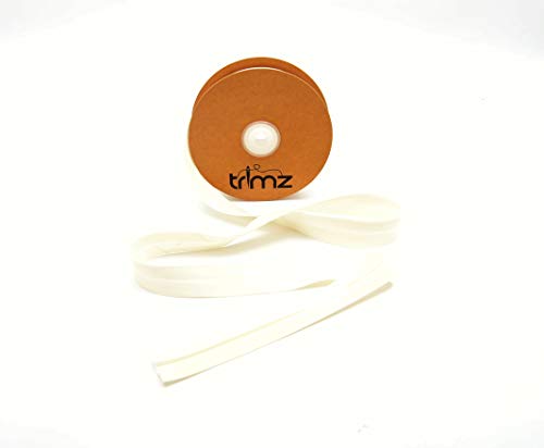 Trimz TCIVY2520 Schrägband aus Polyester-Baumwoll-Mischgewebe, elfenbeinfarben, 20m reel von Trimz