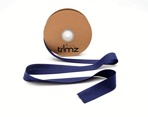 Trimz TCNAVY2520 Schrägband aus Polyester-Baumwoll-Mischgewebe, navy, 20m reel von Trimz