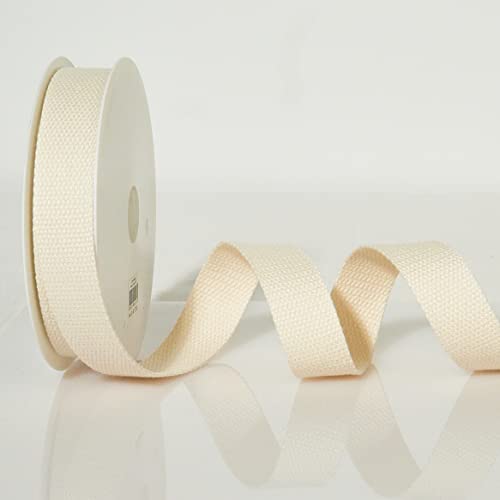 Trimz Trimz1905-10-25-46 Strapazierfähiges Baumwollgewebe, Baumwolle, elfenbeinfarben, 10m x 25mm von Trimz