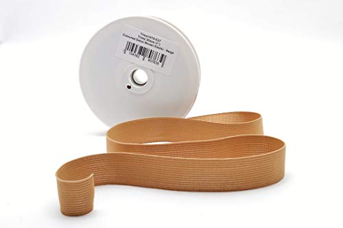 Trimz Trimz1979-E27 25 mm gewebtes Gummiband, beige, 25mm x 10m von Trimz