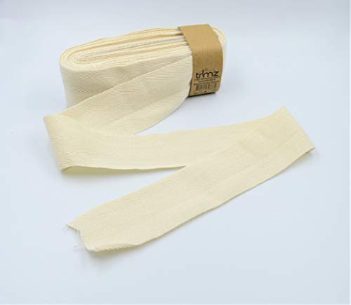 Trimz Trimz315N10 Fischgrät-Klebeband, 50 mm x 10 m, Natur, cremefarben, 50mm x 10m von Trimz