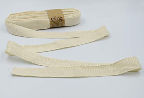 Trimz TrimzHB20W10 100% Baumwolle mit Fischgrätenmuster, natur, 20mm x 10m Trimz TrimzHB20W10 100% Baumwolle mit Fischgrätenmuster, natur, 20mm x 10m von Trimz