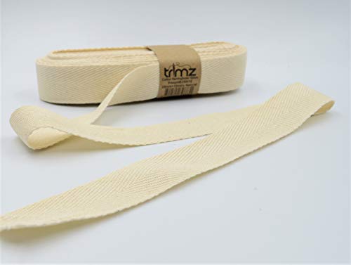 Trimz TrimzHB25W5 100% Baumwolle mit Fischgrätenmuster, natur, 25mm x 5m, 5 meter Trimz TrimzHB25W5 100% Baumwolle mit Fischgrätenmuster, natur, 25mm x 5m, 5 meter von Trimz
